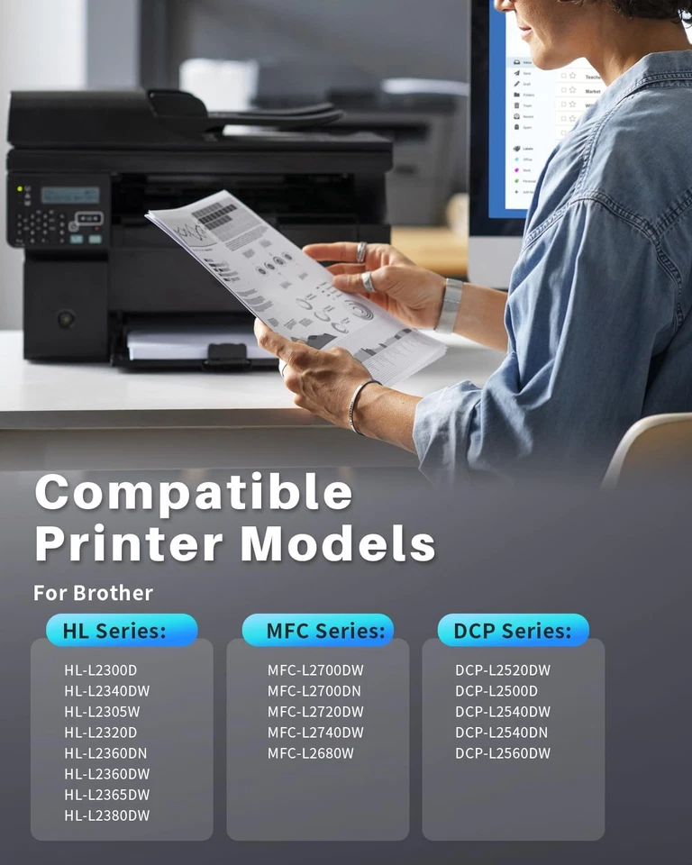 TN2320 Cartucce Di Toner Compatibili per Brother TN 2320 TN2310 per MFC-L2700DW  - Immagine 2 di 4