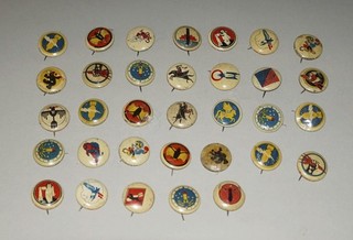 ORIGINAL CIRCA 1940S KELLOGG'S PEP CEREAL PREMIUM INSIGNIA PINS LOT OF 33 (INV6)