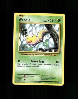 Weedle 5/108 Common Evolutions Pokemon Near Mint