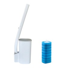 Disposable Toilet Brush Long Handle Toilet Cleaner Wand with Replaceable Heads
