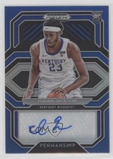 2021-22 Prizm Draft Picks College Penmanship Blue 26/45 Isaiah Jackson Auto 00y3