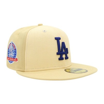 New Era Los Angeles Dodgers Two Tone Canvas 59FIFTY Hat Cap 60 Year Patch 7 3/4