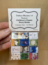 NEW Dollhouse Miniature 1:12 Children s Classic Book Set 12 Pcs Vol 1 Real Pages