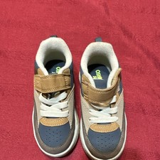 OshKosh B'gosh Unisex Kids Sneaker Low Top Hook Loop Mesh Blue Tan 10M