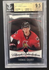 2016-17 UD Ultimate Thomas Chabot Rookie Introductions Onyx Black /25 BGS 9.5