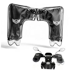 Motorcycle Handlebar Muffs - Thermal Bike Mittens with Reflective Strip, 