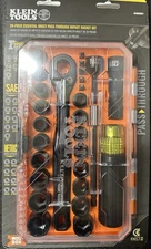 Klein Tools 28 Pc Essential Knect Pass-Through Impact Socket Set 65400Knect NEW
