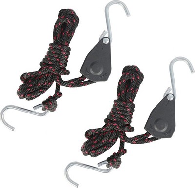 Sentry Ratchet Kayak and Canoe Bow Stern Tie Downs Strap Adjustable Black 