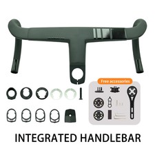 Full Carbon Fiber Integrated Road Bicycle Drop Bar Internal Routing with Braces
