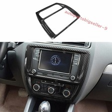 Marco de pantalla de navegación consola central de fibra de carbono ABS para VW Jetta MK6 2015-18