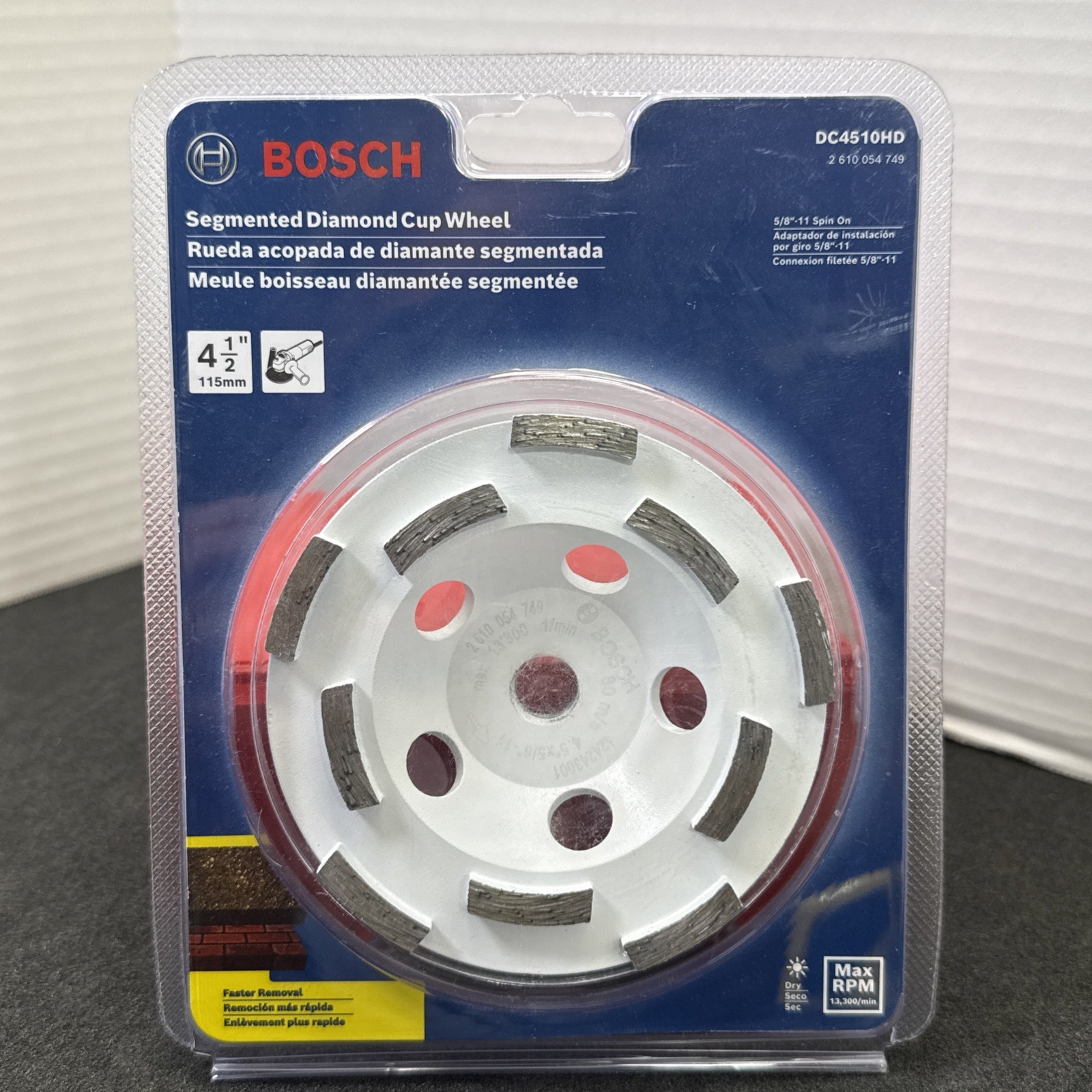BOSCH 4 1/2" Segmented Diamond Cup Wheel DC4510HD