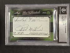 2011 Leaf RALPH KINER Best of Baseball Cut Signatures HOF AUTO BGS