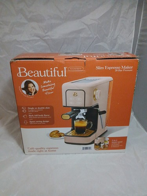 #ad Beautiful Kitchenware Slim Espresso Machine Rose with 20 Bar Pressure by Drew $74.99