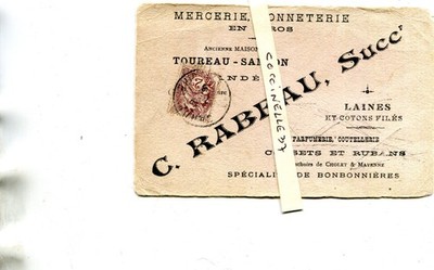Karte Pub Lunchbox Mercerie Bonnetterie C RABEAU Ex Toureau Samson à CANDE 49