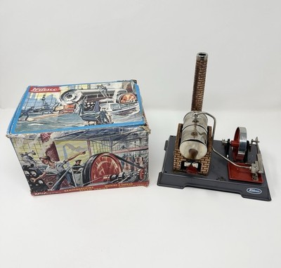 Vintage Wilesco Steam Engine Toy D5 w/box 1960s Dampfmaschine Germany - Untested
