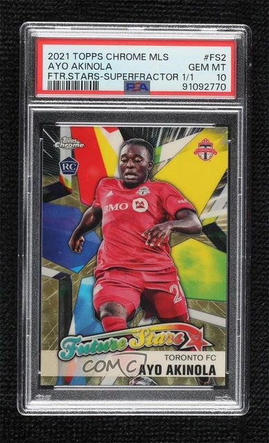 2021 Topps Chrome MLS Future Stars Superfractor 1/1 Ayo Akinola PSA 10 Rookie RC