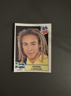 Panini Henrik Larsson Rookie Sweden USA 94 World Cup Green Back Sticker 1994 160