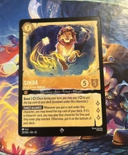 Disney Lorcana Whispers in the Well - Simba 3/204 Super Rare
