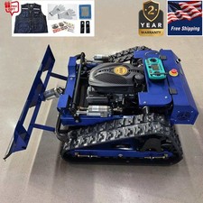 RC Gasoline Remote Controlled Tracked Lawn Mower w/ Snow Plow RATO 225cc 9HP USA