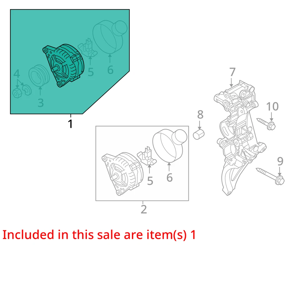 Alternator Bosch Manufacturer Fits 05-14 JETTA 6859136 - Image 3 of 4