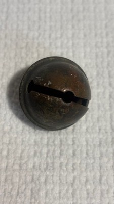 Antique William Barton Style Brass Sleigh Bell 2.75in Rustic Jingle Bell