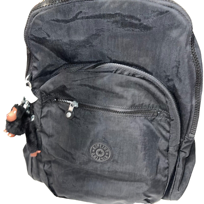 Kipling Seoul Large Backpack Bag Laptop Pocket Black Tonal KI1206