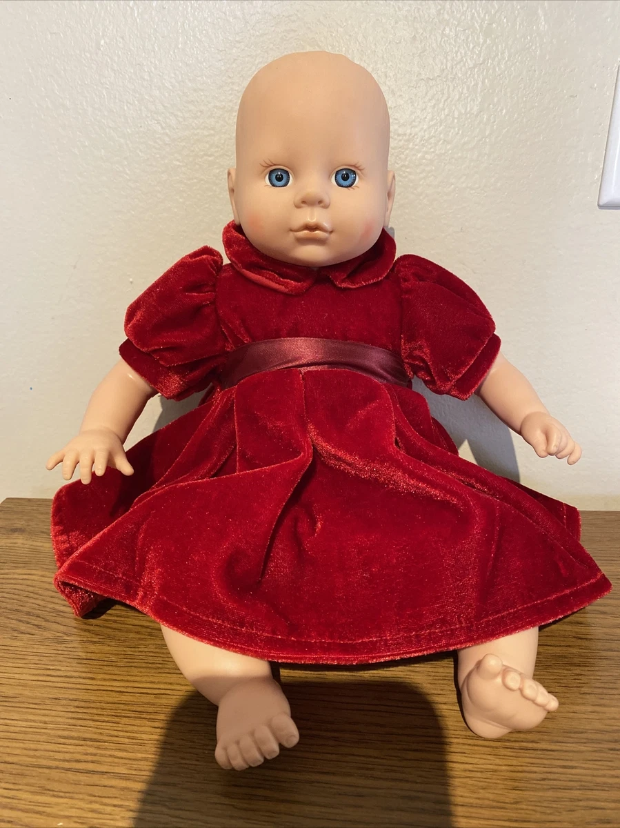 1997 CITITOY Cloth Vinyl 14 Baby Doll Or Reborn W Red Dress