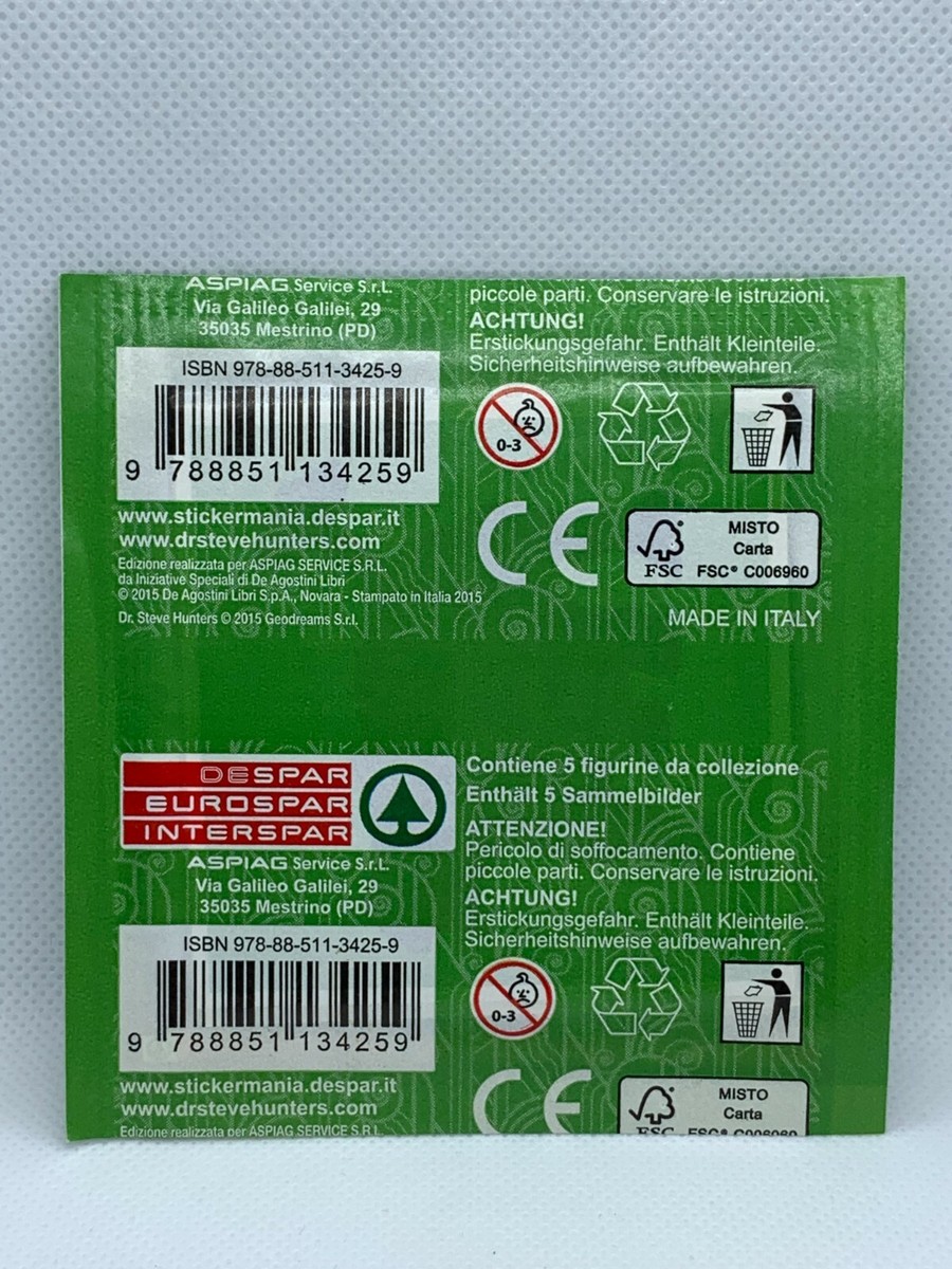 STICKER MANIA DESPAR JURASSIC WORLD 3D FIGURINE E MAGNETI NUOVI