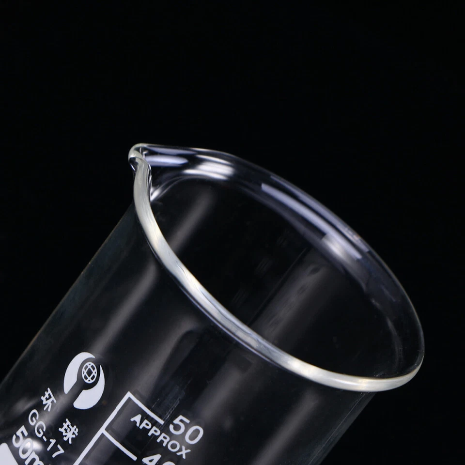 50 ML Glass Beaker Graduated Cylinder Small Measuring Cup Flask - Image 4 of 4