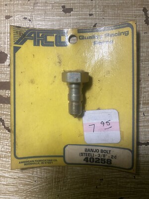 AFCO 40258 Steel 3/8  - 24 Banjo Bolt