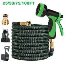 Heavy Duty Expandable Garden Hose Pipe Spray Gun Flexible Expanding Stretch Pipe