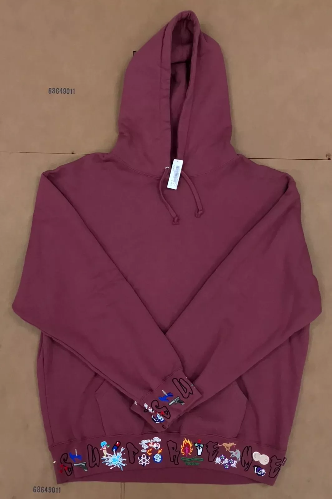 Sweat à capuche FW21 SUPREME AOI ICONS VIOLET PRUNE TAILLE XL