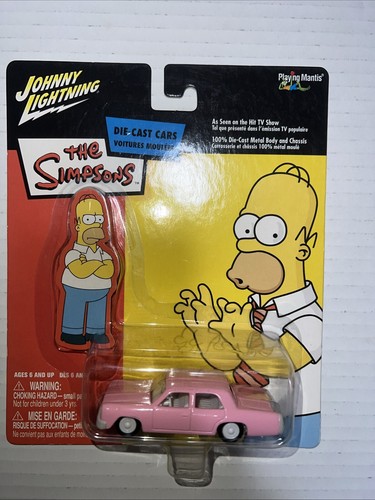 JOHNNY LIGHTNING THE SIMPSONS HOMER'S CAR WHITE LIGHTNING VHTF ⚡️