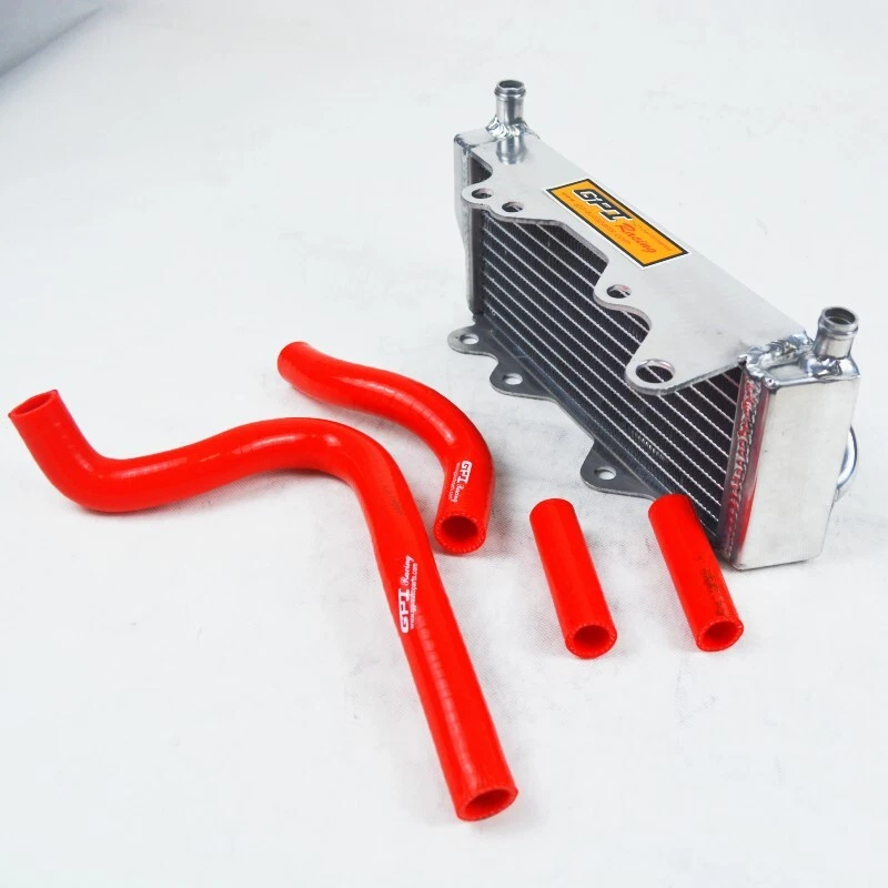 Fit 1992-1996 Honda CR250R CR 250R CR250 R Aluminum Radiator Red Hose 1993 1994 - Image 4 of 4