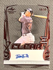 2023 Leaf Trinity CLEAR ROOKIE AUTO Juan Brito 10/15