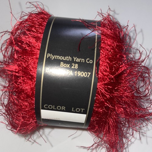 Plymouth Yarn ELEGANTE - Red - 50g 71yds Made In Italy Soft Fur Yarn - Picture 3 of 4