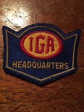 VINTAGE IGAb Headquarters CLOTH Patch Groceries, Grocers.