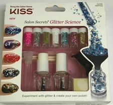 KISS SALON SECRETS GLITTER SCIENCE NAIL ART KIT NSPK02-E