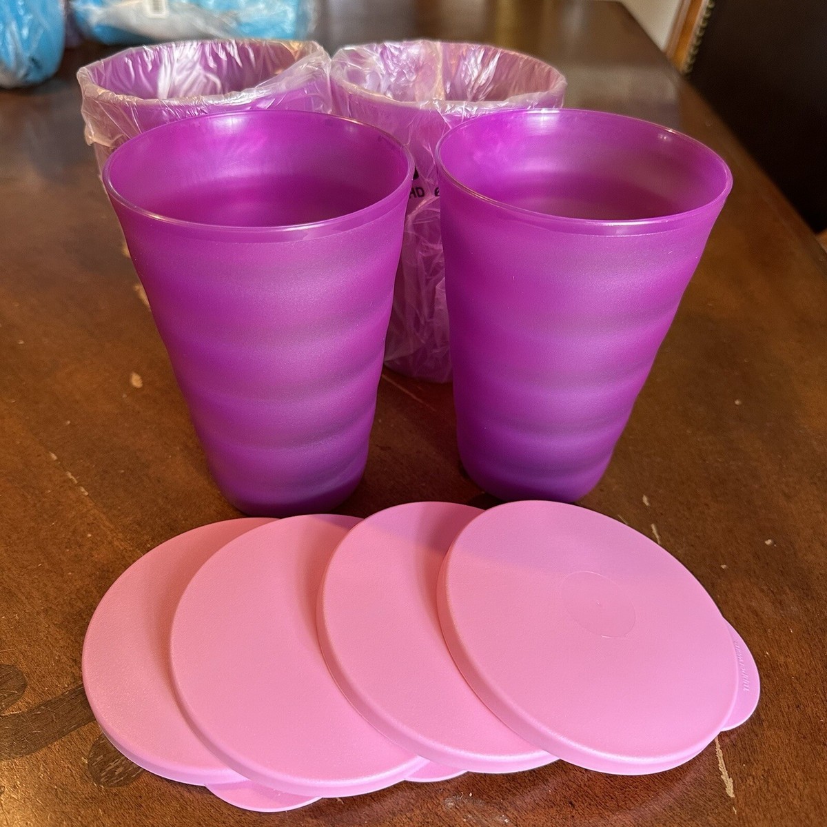 【新品】タッパーウェア ティーキャニスター 紫 ６点セットTupperware 新品】タッパーウェア ティーキャニスター 紫 6点セットTupperware