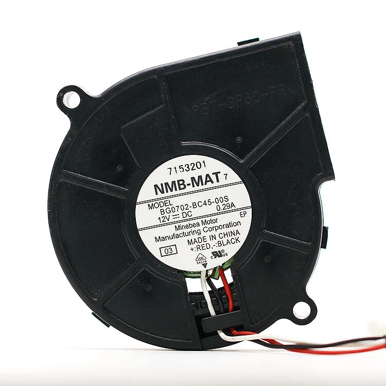 NMB BG0702-BC45-00S 12V 0.29A 7025 7CM 3-pin cooling turbofan blower - Image 2 of 4