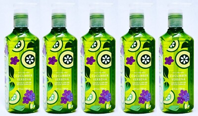 5 Bath & Body Works CUCUMBER VERBENA Cleansing Gel Hand Soap 8.0 oz