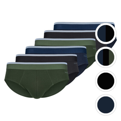 6er Pack - Skiny - Basic - Slip / Unterhose  - Herren - Unterwäsche - Baumwollst