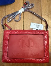 Borsa a tracolla scialuppa di salvataggio rossa Nautica nuova con etichetta vendita al dettaglio $49