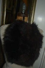 vintage black fox fur hand warmer muff
