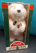 Coca-Cola Polar Bear Plush Animation 1998 in Box Animation Collection Vintage