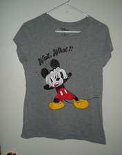 Disney Mickey Mouse Girls Size XL 15-17 Gray T-Shirt