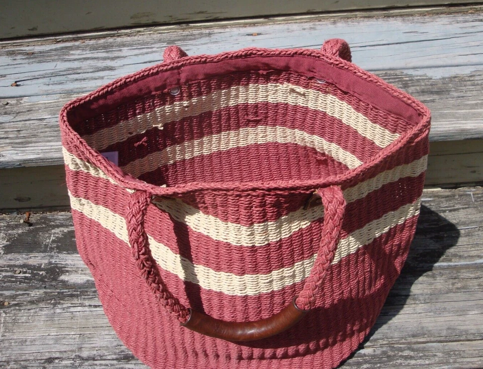 BOLSO GAP MARKET BAG Bolso Grande Playa Tejido de Papel Boho Hobo Hippie Playa Shopper Cartera Foto 2 de 4