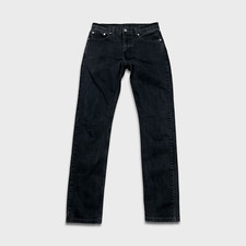 Levi's 502 Jeans Mens 29x32 Black Regular Taper Dark Wash American Denim Pants