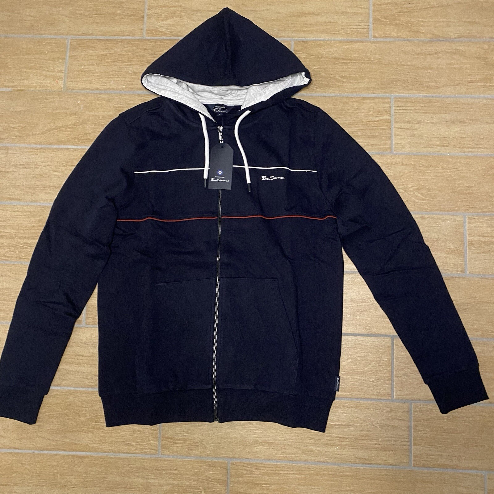 Sudadera con Capucha Ben Sherman Azul Marino - Mediana - Totalmente Nueva✅ - Con Etiquetas ️- Envío Rápido