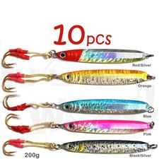 Fish WOW!® 10pcs Fishing 200g 7oz Vertical Speed knife jig Trolling butterfly 5C